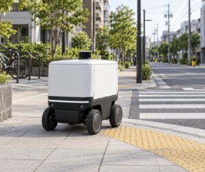 how japanese delivery robots navigate sidewalks