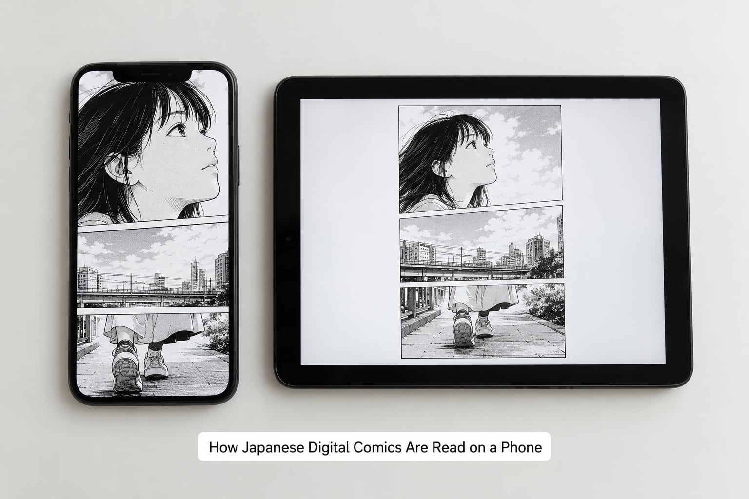 How Japanese Digital Comics Are Read on a Phone