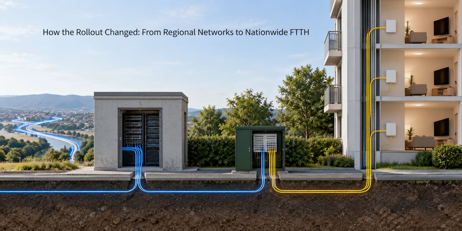 How the Rollout Changed: From Regional Networks to Nationwide FTTH