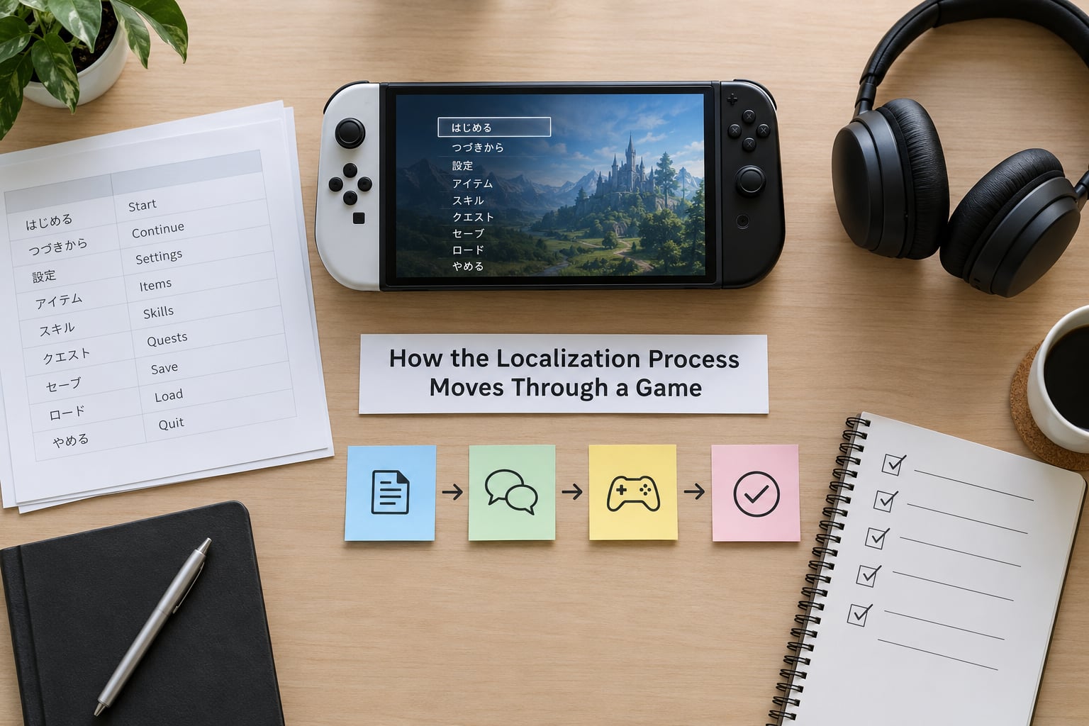 How the Localization Process Moves Through a Game