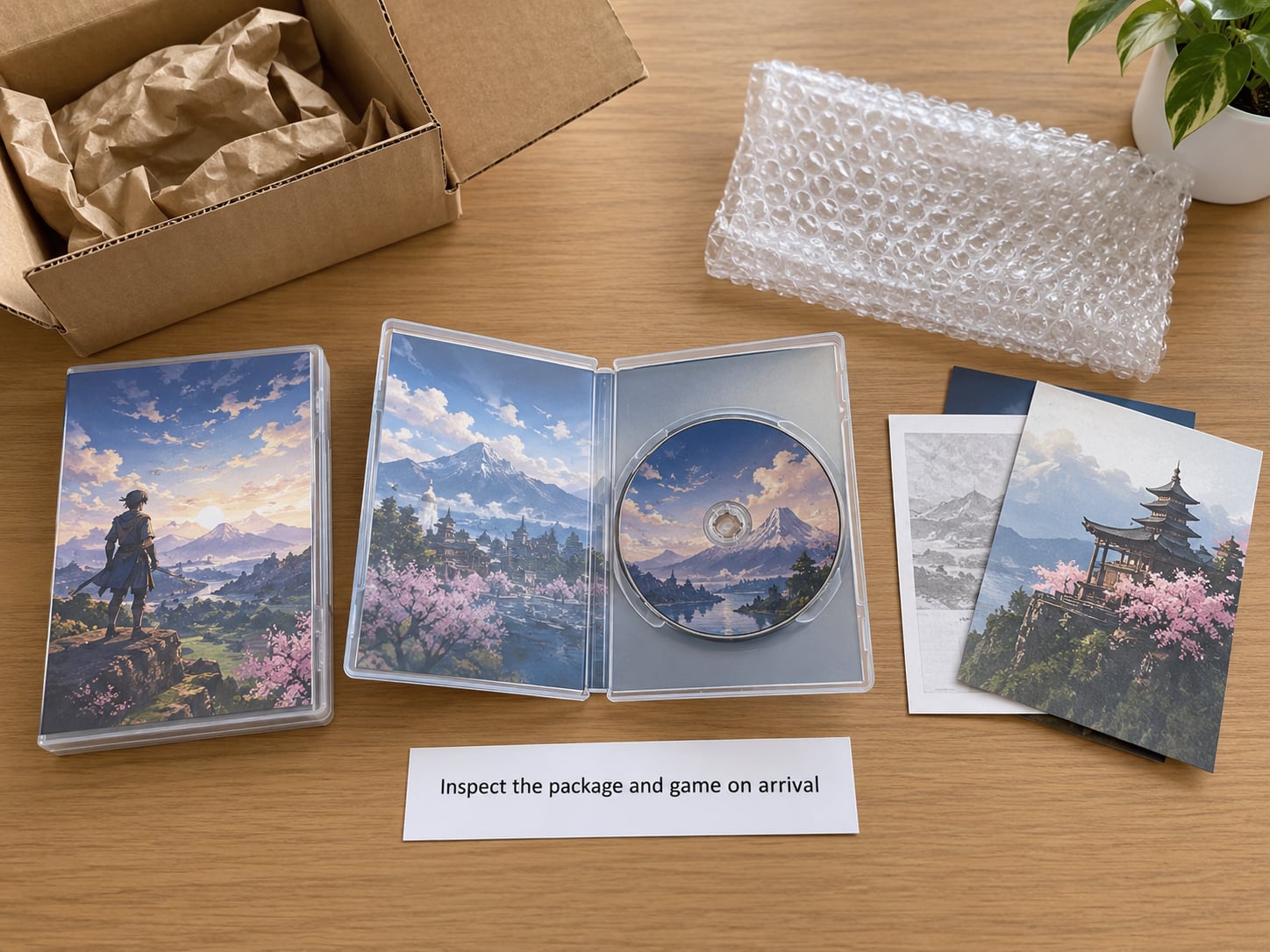 Inspect the package and game on arrival