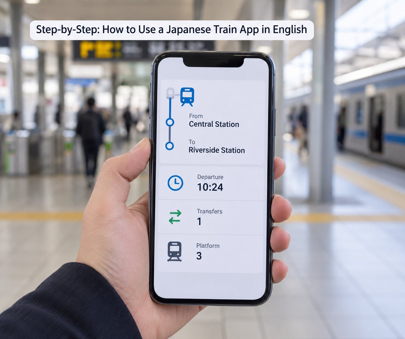 Step-by-Step: How to Use a Japanese Train App in English