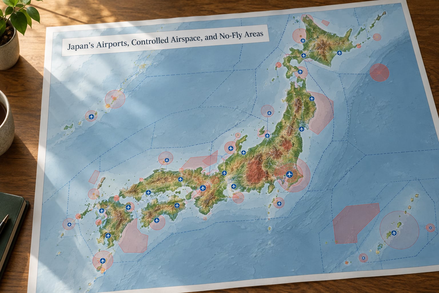 Japan's Airports, Controlled Airspace, and No-Fly Areas