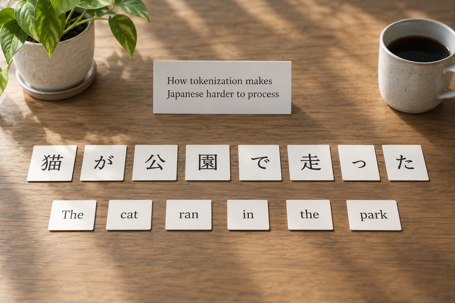 How tokenization makes Japanese harder to process