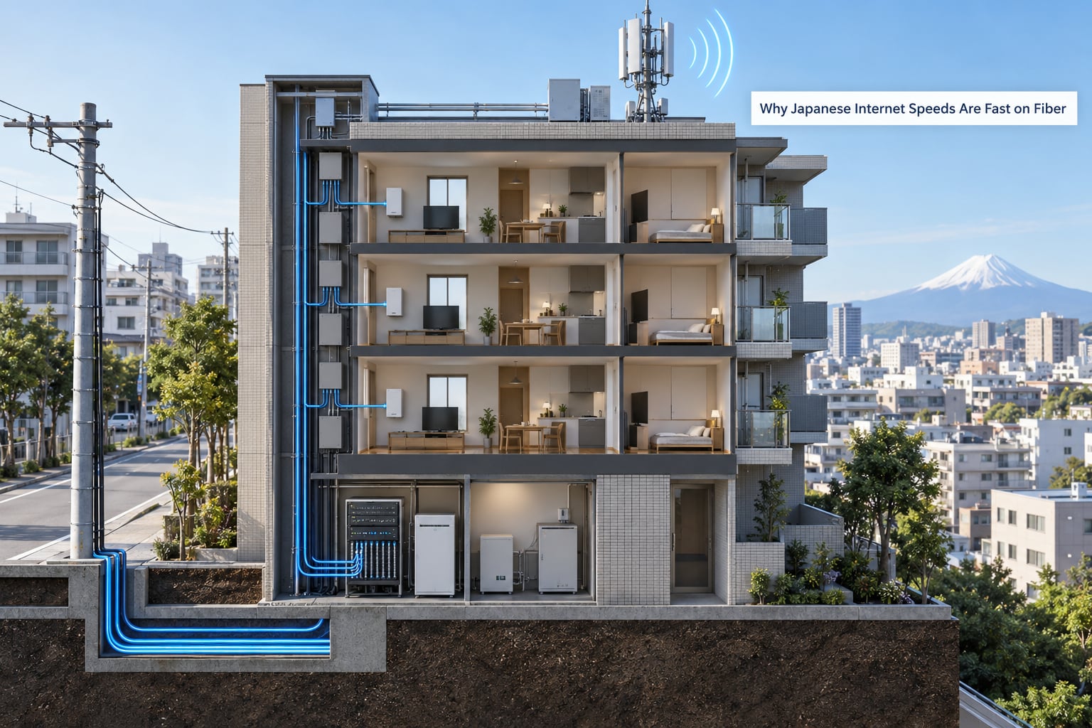Why Japanese Internet Speeds Are Fast on Fiber