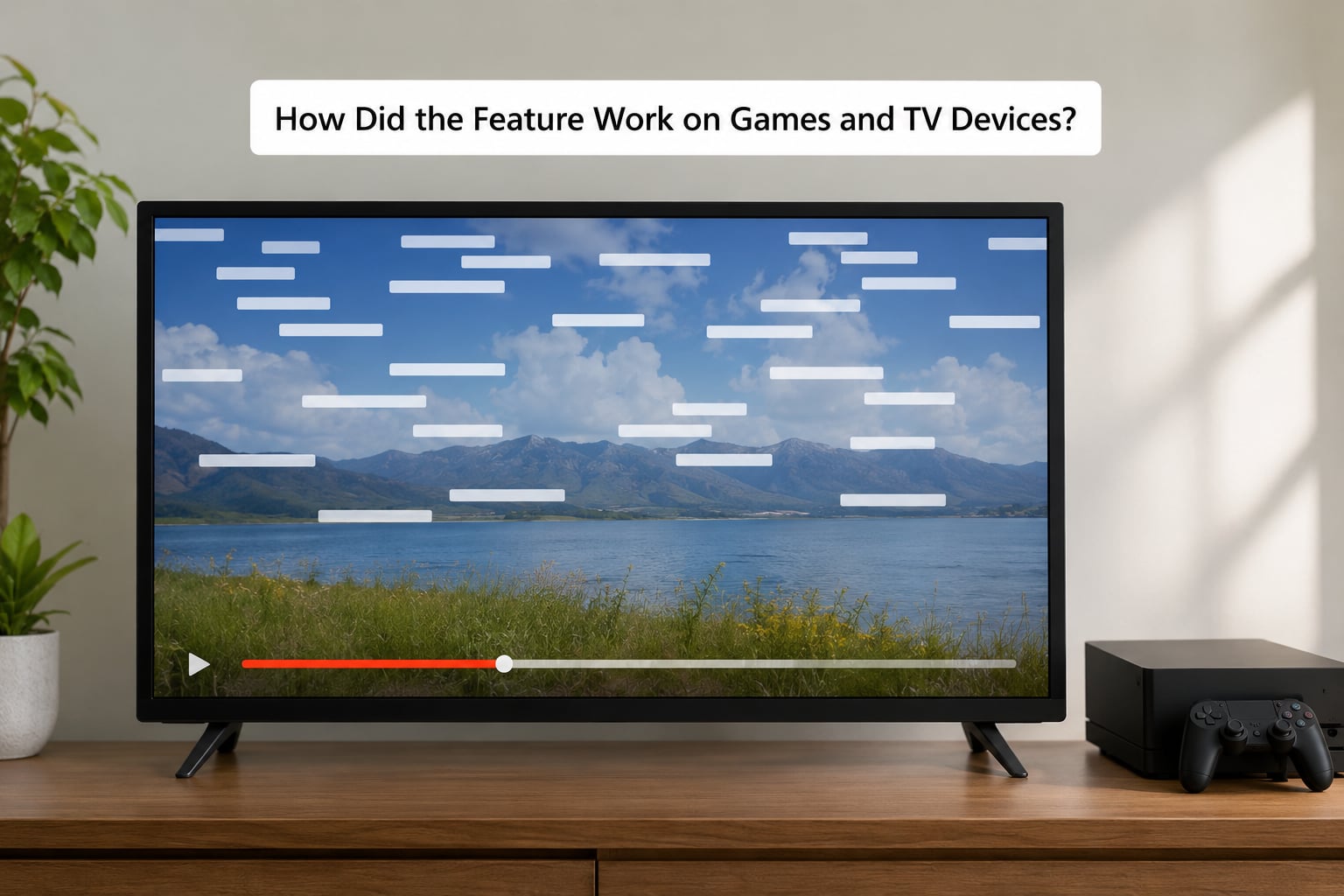 How Did the Feature Work on Games and TV Devices?